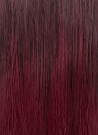 Two Tone Burgundy Straight 13" x 6" Lace Top Kanekalon Synthetic Hair Wig LFS036