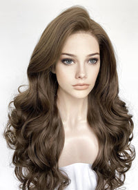 Brunette Wavy Lace Front Synthetic Wig LW4039