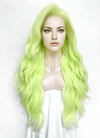 Pastel Chartreuse Wavy Lace Front Synthetic Hair Wig LW4044