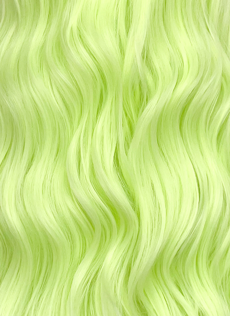 Pastel Chartreuse Wavy Lace Front Synthetic Hair Wig LW4044