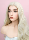 Wavy Platinum Blonde Lace Front Synthetic Wig LW667F