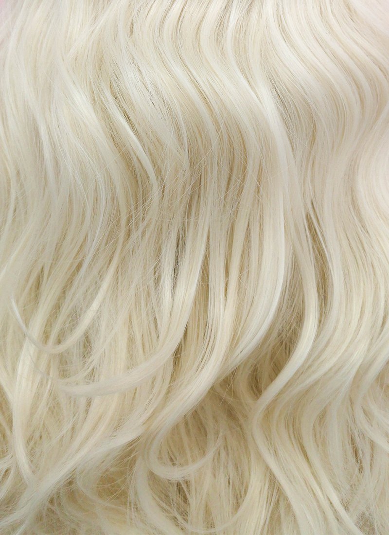 Wavy Platinum Blonde Lace Front Synthetic Wig LW667F