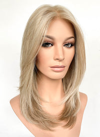 Mixed Blonde Straight Mono Top Lace Wig MN006