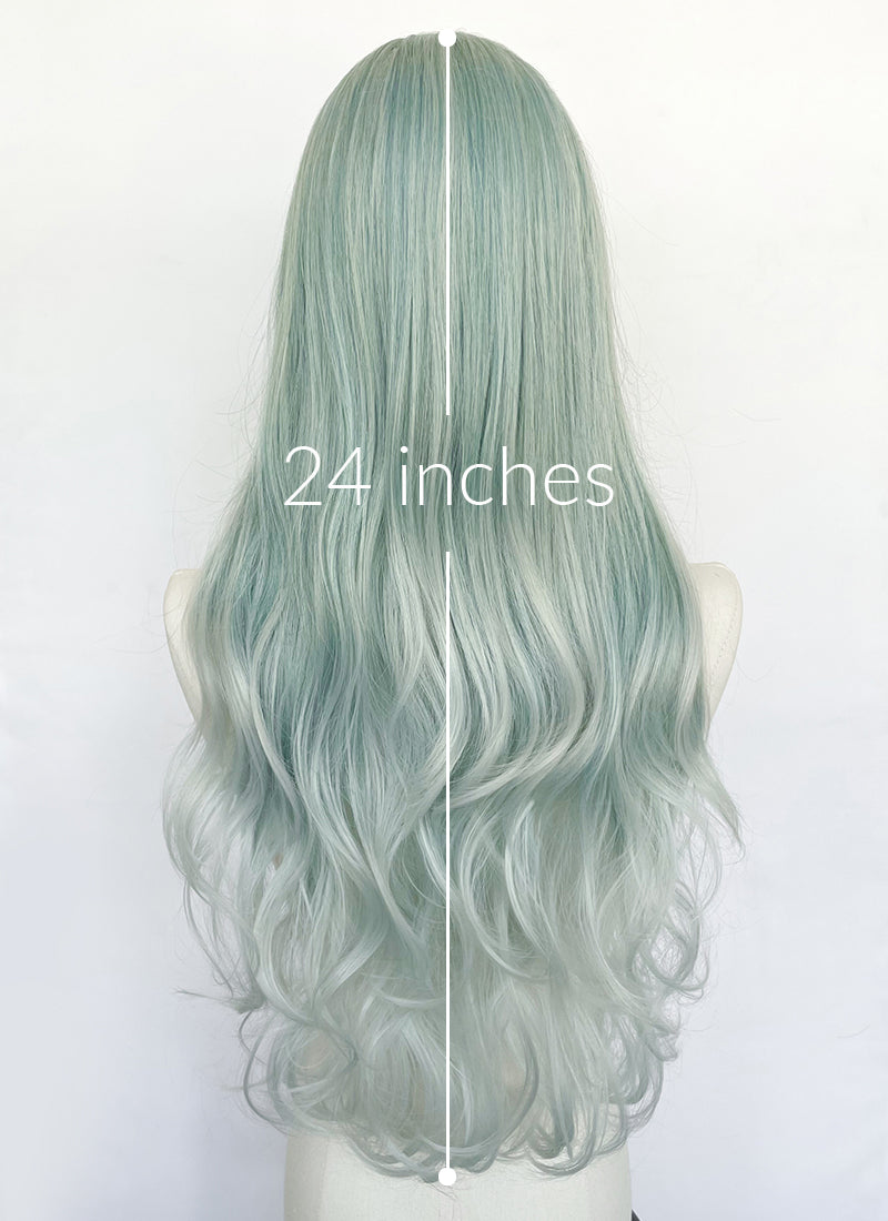 Mint Green Ombre Wavy Synthetic Wig NL083