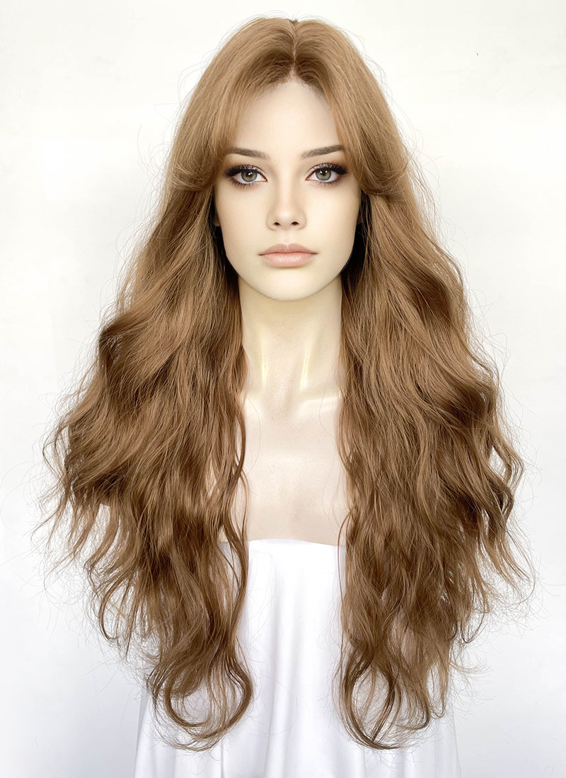 Golden Blonde Wavy Synthetic Hair Wig NL093