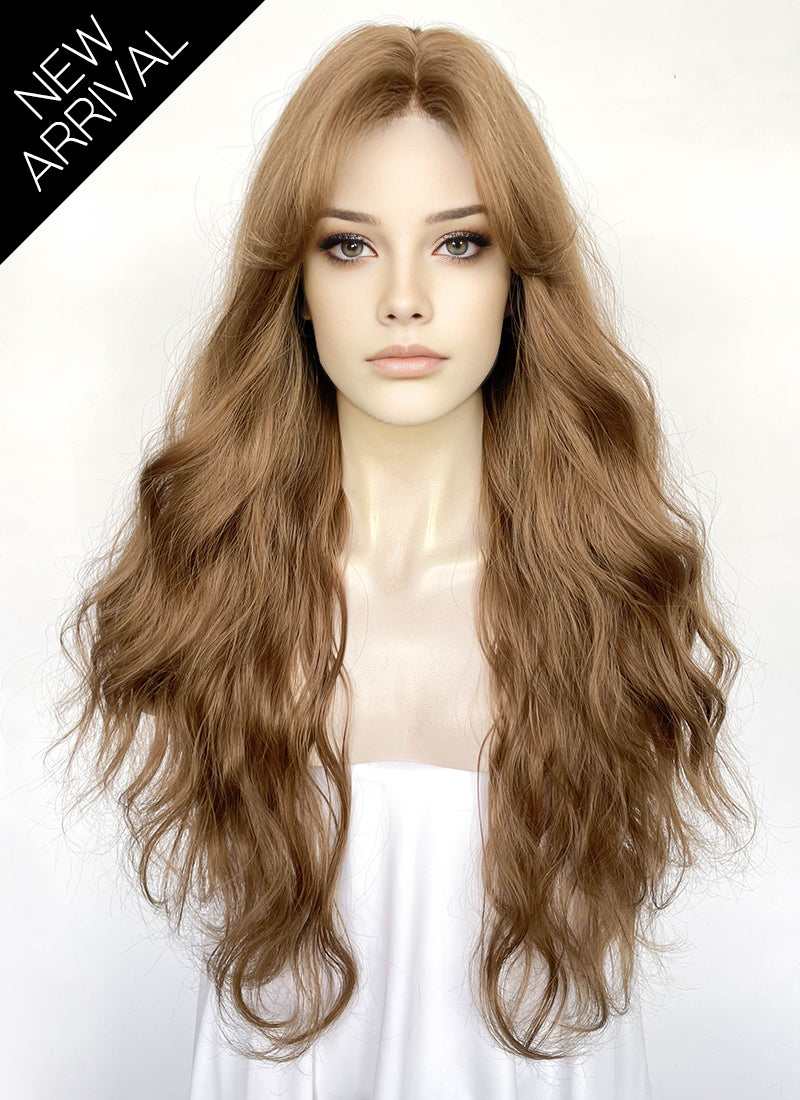 Golden Blonde Wavy Synthetic Hair Wig NL093