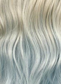 Blonde Blue Ombre Wavy Synthetic Hair Wig NL095