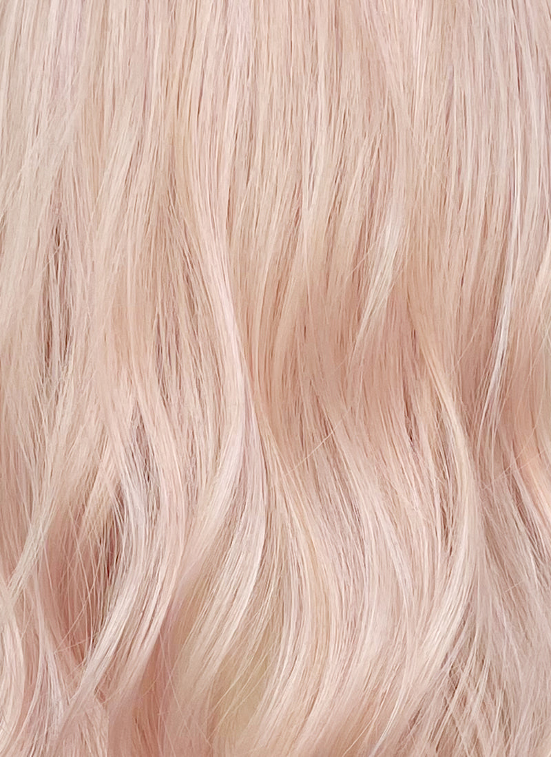 Pale Pink Wavy Synthetic Hair Wig NL1001