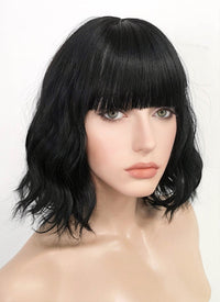 Black Wavy Bob Synthetic Wig NS152