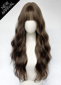 Brunette Wavy Synthetic Hair Wig NS541