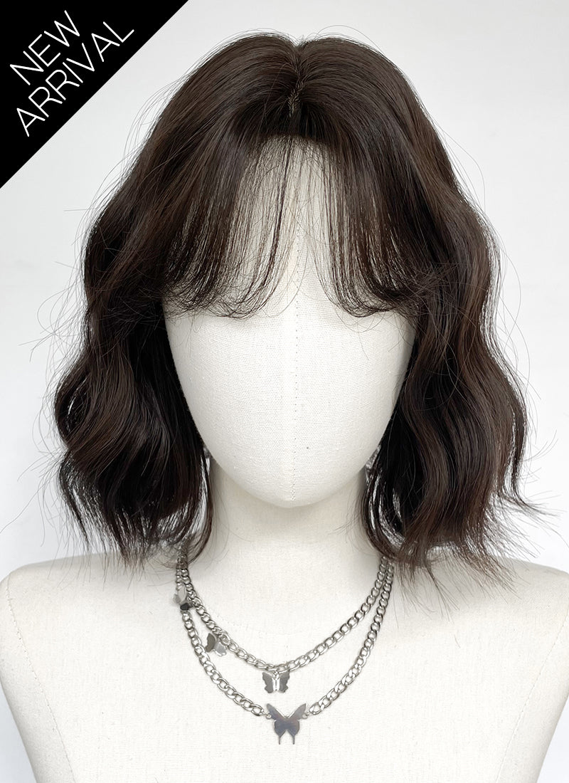 Brunette Wavy Bob Synthetic Hair Wig NS551