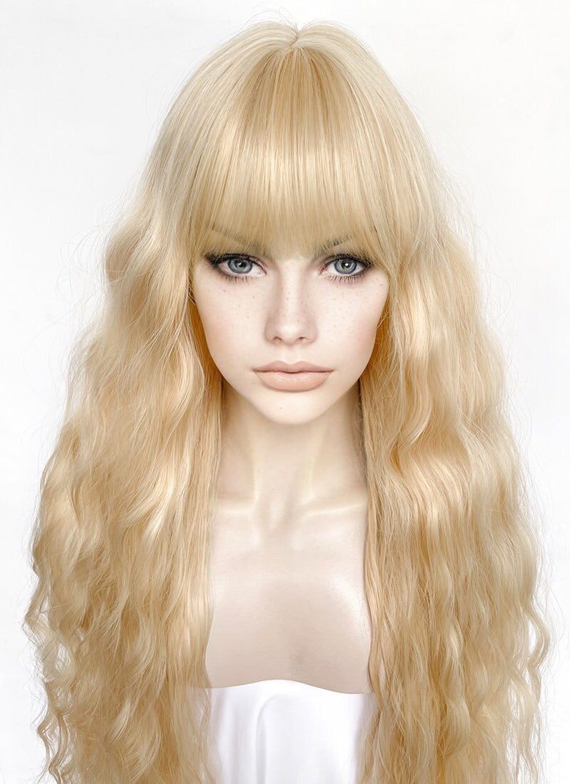 Blonde Wavy Synthetic Hair Wig NS553