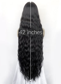 Black Wavy Synthetic Hair Wig NS572