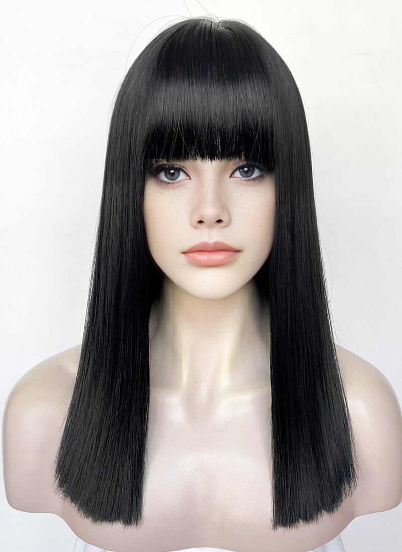 Black Straight Synthetic Hair Wig NS573