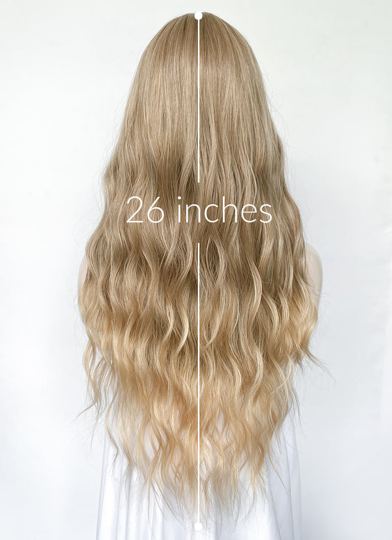 Mixed Blonde Wavy Synthetic Hair Wig NS575