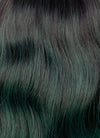 Brunette Green Ombre Wavy Synthetic Hair Wig NS583