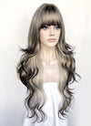 Blonde Mixed Black Wavy Synthetic Hair Wig NS587