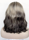 Ash Blonde Brunette Ombre Wavy Synthetic Hair Wig NS589