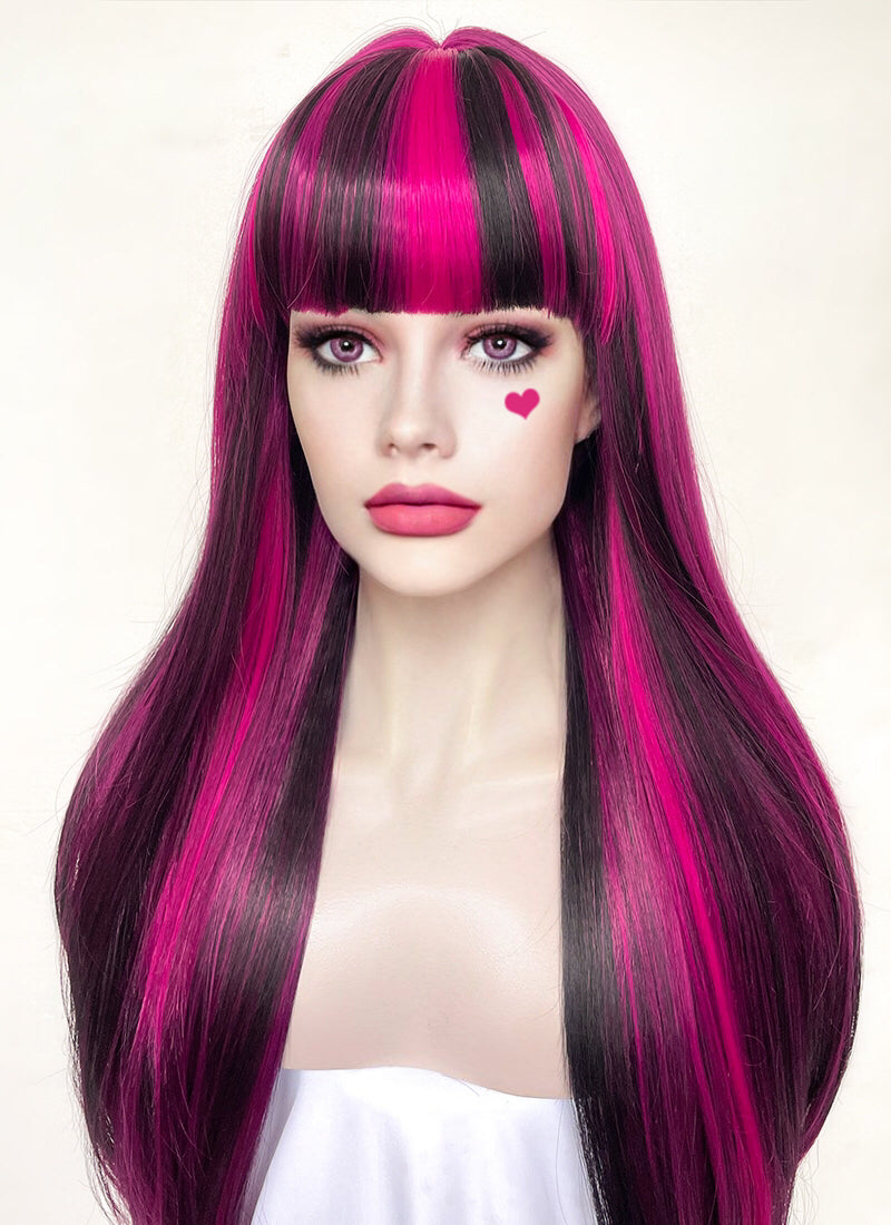 Magenta colored wigs best sale