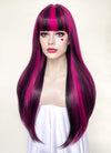 Monster High Draculaura Black Mixed Magenta Straight Synthetic Hair Wig TB1660