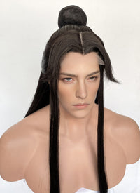 Heaven Official's Blessing Xie lian Brunette Straight Synthetic Men's Wig With Bun TB1751