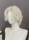 Platinum Blonde Wavy Lace Front Synthetic Men's Wig LF8000 (Customisable)