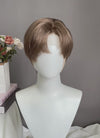 Brown Straight Lace Front Synthetic Men's Wig LF6094