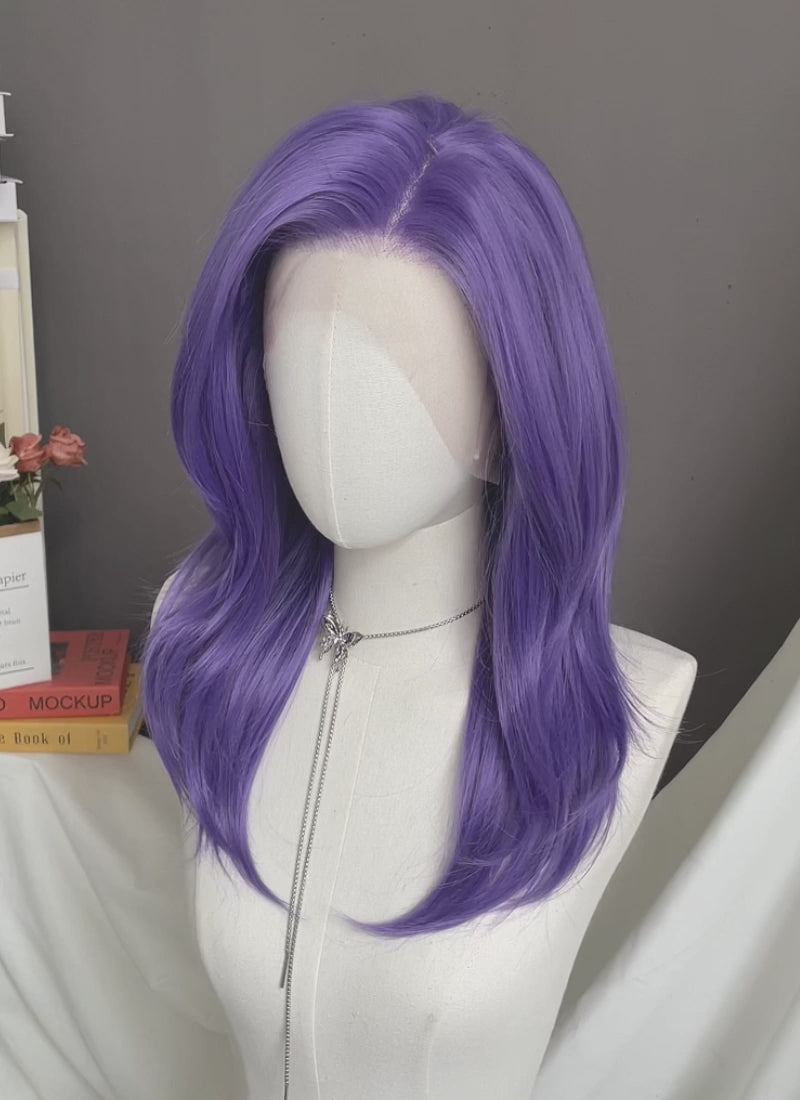 Purple Straight Lace Front Synthetic Wig LN6036