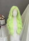 Pastel Chartreuse Wavy Lace Front Synthetic Hair Wig LW4044