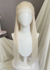 Platinum Blonde Straight Lace Front Synthetic Men's Wig LF3270F