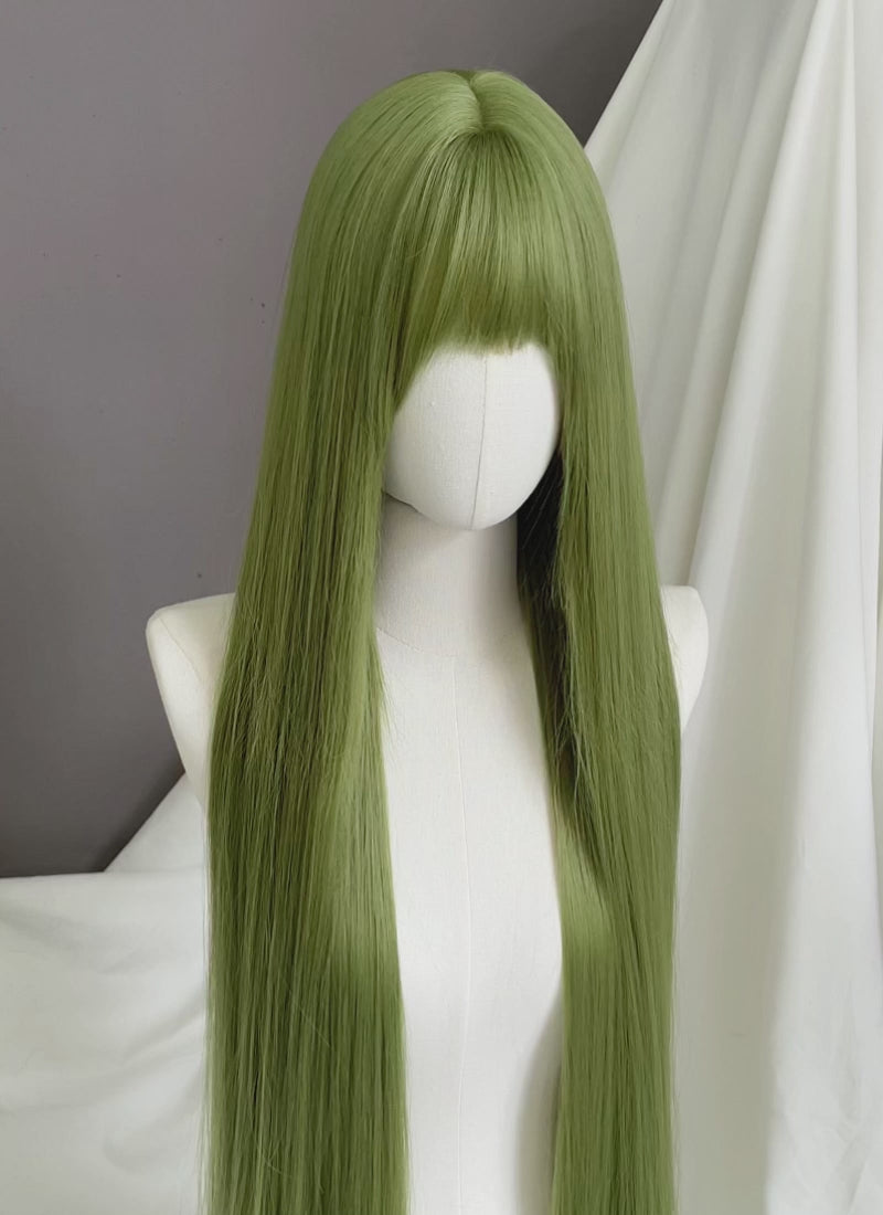 Green Straight Synthetic Hair Wig NS559