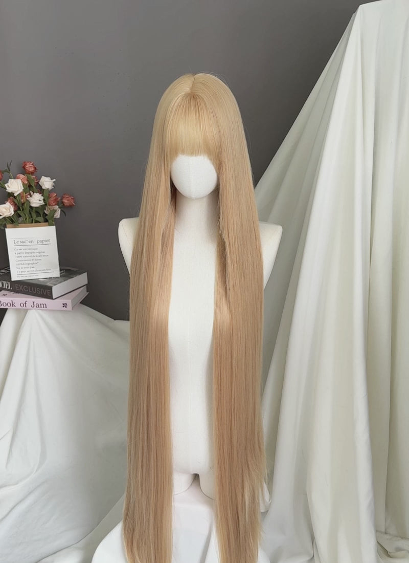 Blonde Straight Synthetic Hair Wig NS560