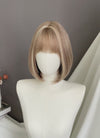 Blonde Mixed Brown Straight Bob Synthetic Hair Wig NS556