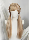 Blonde Mixed Brown Straight Synthetic Hair Wig NS520