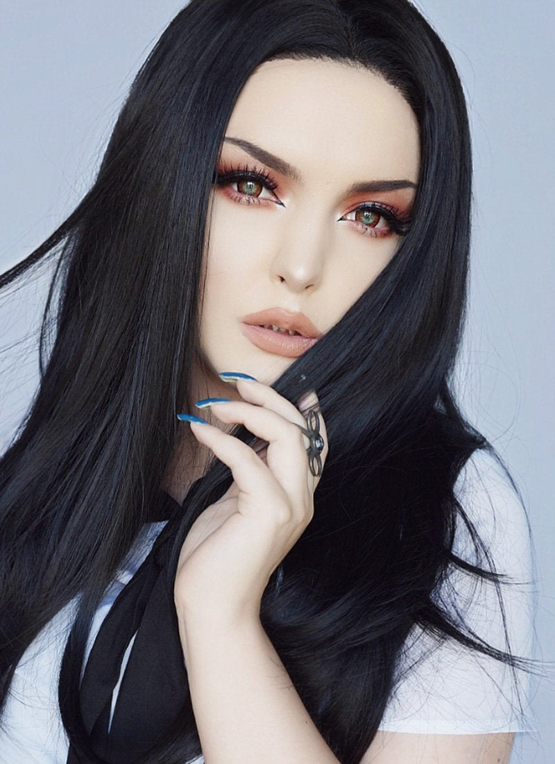 Straight Black Lace Front Synthetic Wig LW769 - Wig Is Fashion Australia