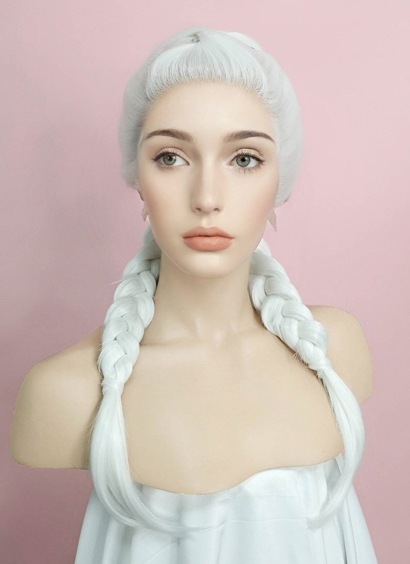 White French Braid Lace Front Synthetic Wig WigIsFashion