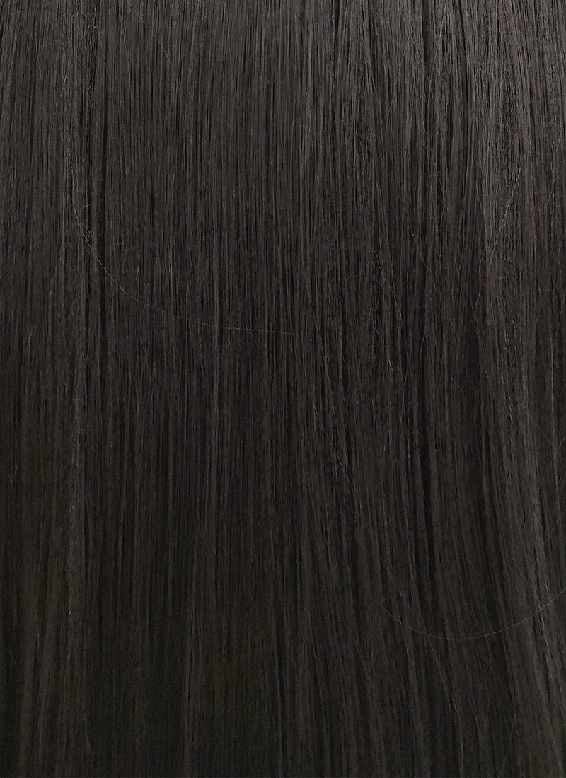 Straight Yaki Natural Black Lace Front Synthetic Wig LF701A - Wig Is Fashion Australia