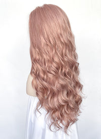 Pastel Pale Plum Wavy Lace Front Synthetic Wig LW4034