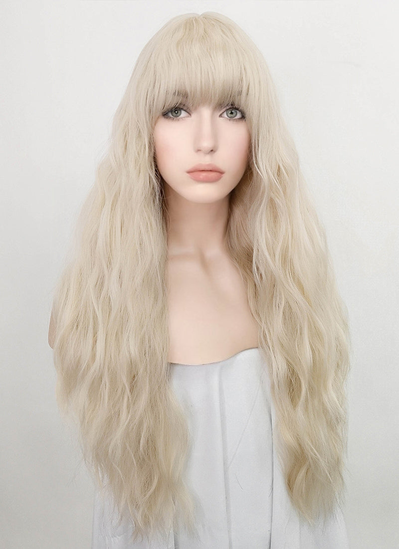 Light Blonde Wavy Synthetic Wig NS232 wigisfashion au